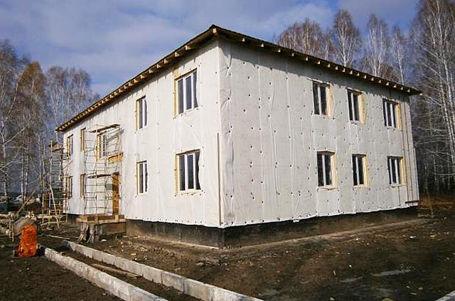 Многоквартирный дом из сип-панелей. Компания "Авантаж", г.Новосибирск