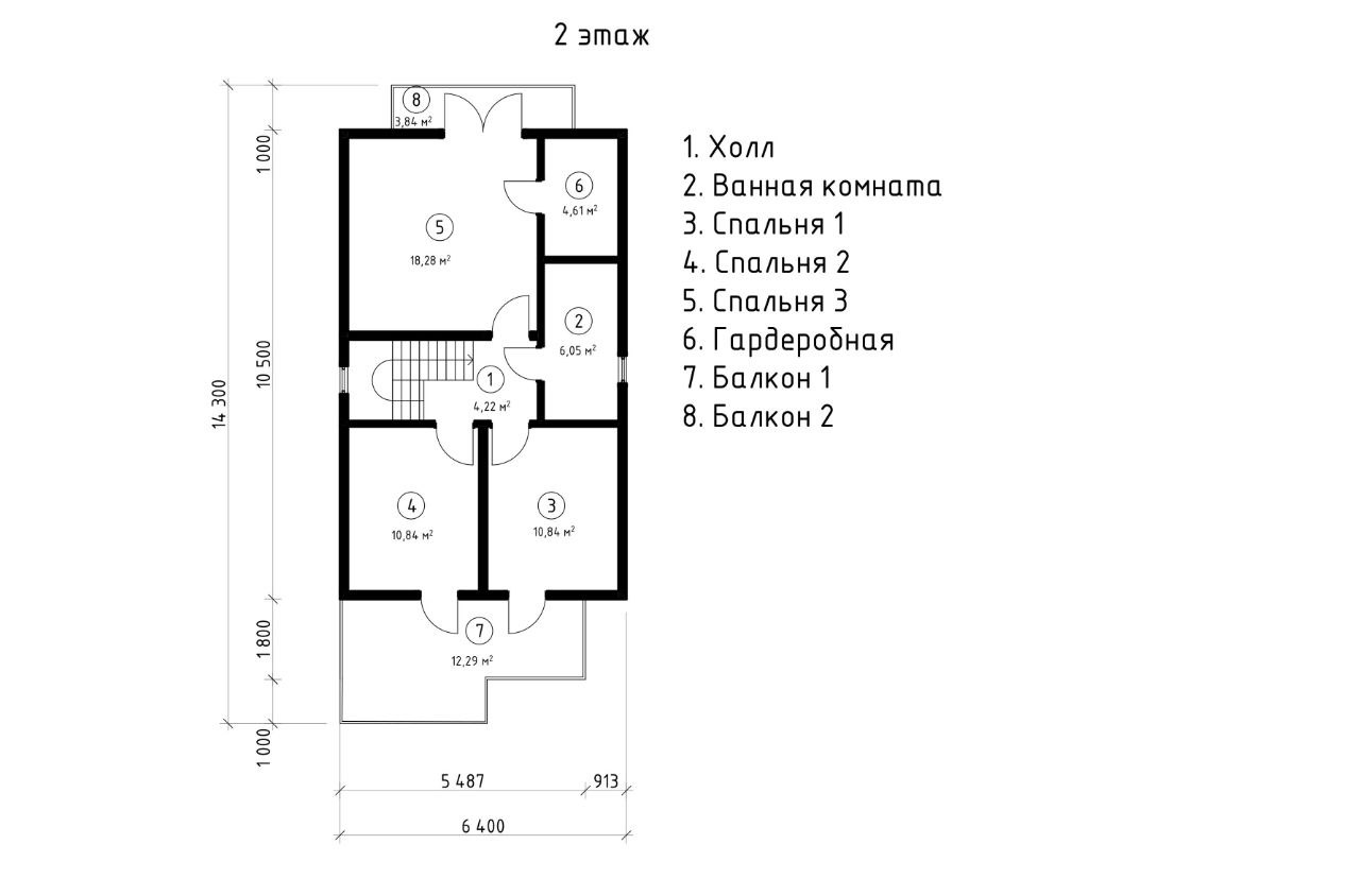 Проект дома из СИП-панелей 67-20-КД Дом 121,48 м2